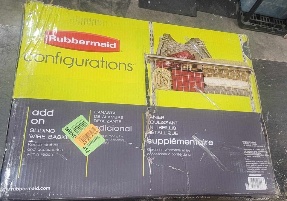 Rubbermaid Configurations Sliding Wire Basket