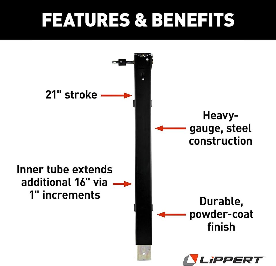 Lippert 179013 Lead Fifth Wheel Landing Gear Drop Leg 29-1/2" and Snap Pin