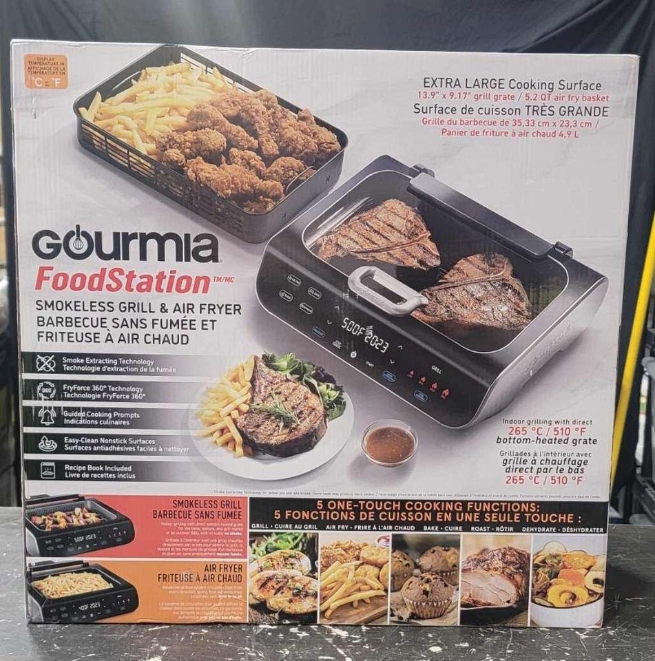 Gourmia FoodStation™ Smokeless Grill & Air Fryer