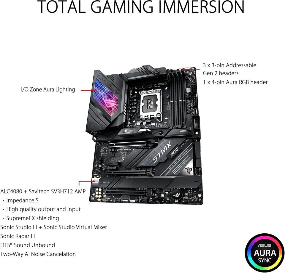 ASUS ROG Strix Z690-E Gaming WiFi 6E Motherboard