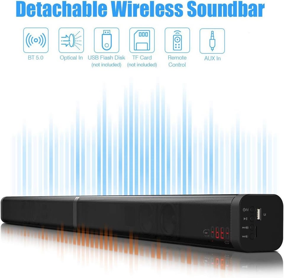 40W Detachable Soundbar for TV