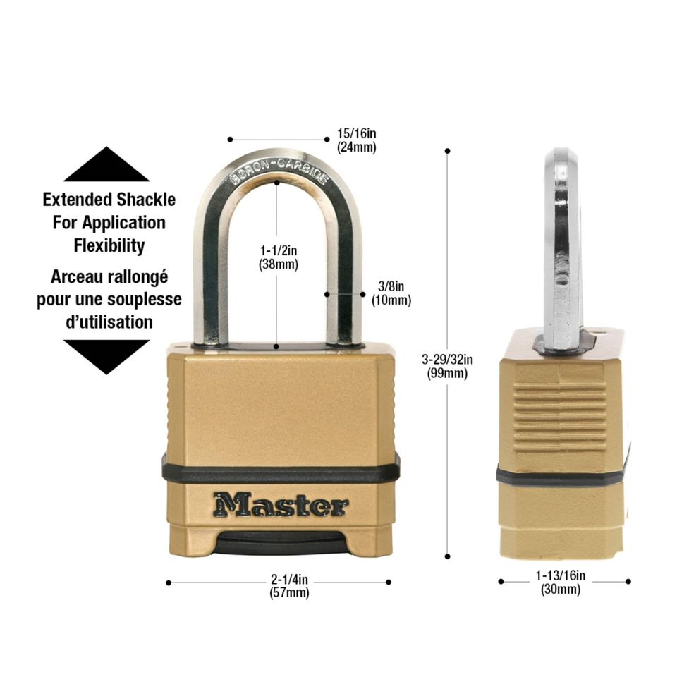 Master Lock 51mm-Wide Resettable Combination Magnum Padlock with 38mm Shackles