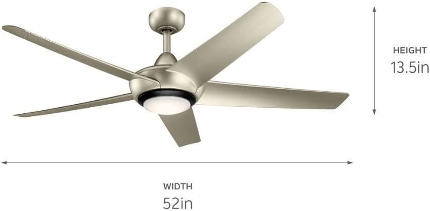 Kichler Kapono 52" Integrated LED Indoor Brushed Nickel Ceiling Fan