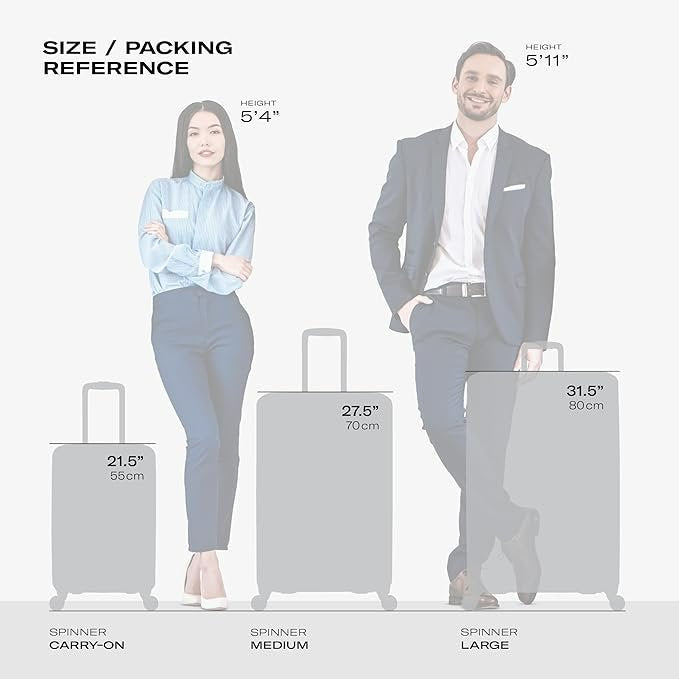 3 Piece - Samsonite Omni 2 Hardside Dual-Spinner Luggage Set