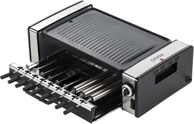 Indoor Smokeless Rotating Skewers BBQ Portable Non-Stick Counter-top Party Grill