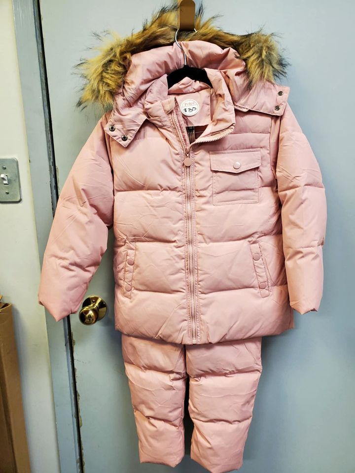 4T-5T Blush Pink 2 Piece Snowsuit