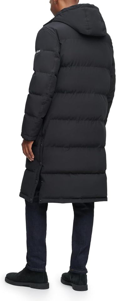 XXL - DKNY Mens Arctic Cloth Hooded Extra Long Parka