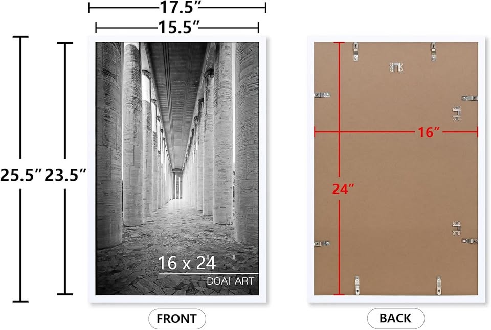 16x24 White Poster Frame - 2 Pack