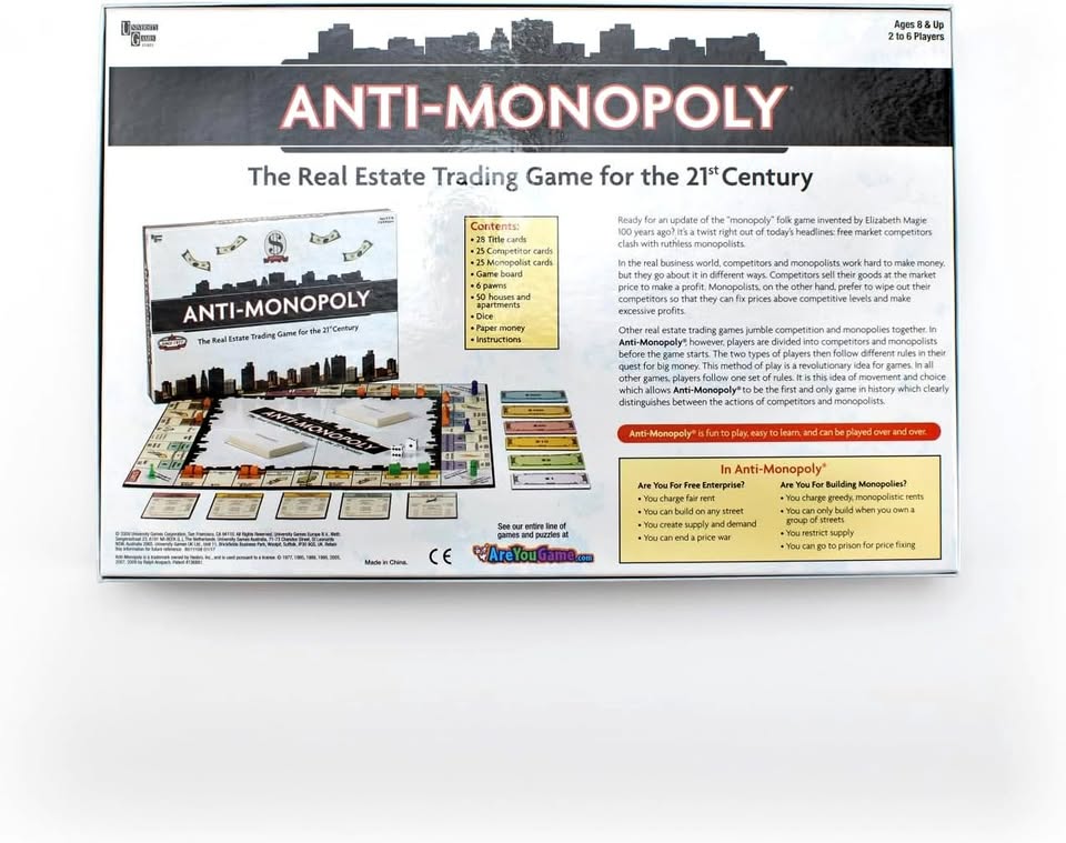 University Games Anti-Monopoly Strategy Game