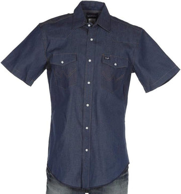 Wrangler Western Short Sleeve Snap Work Shirt - XLT