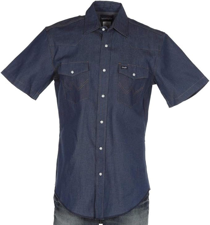 Wrangler Western Short Sleeve Snap Work Shirt - XLT