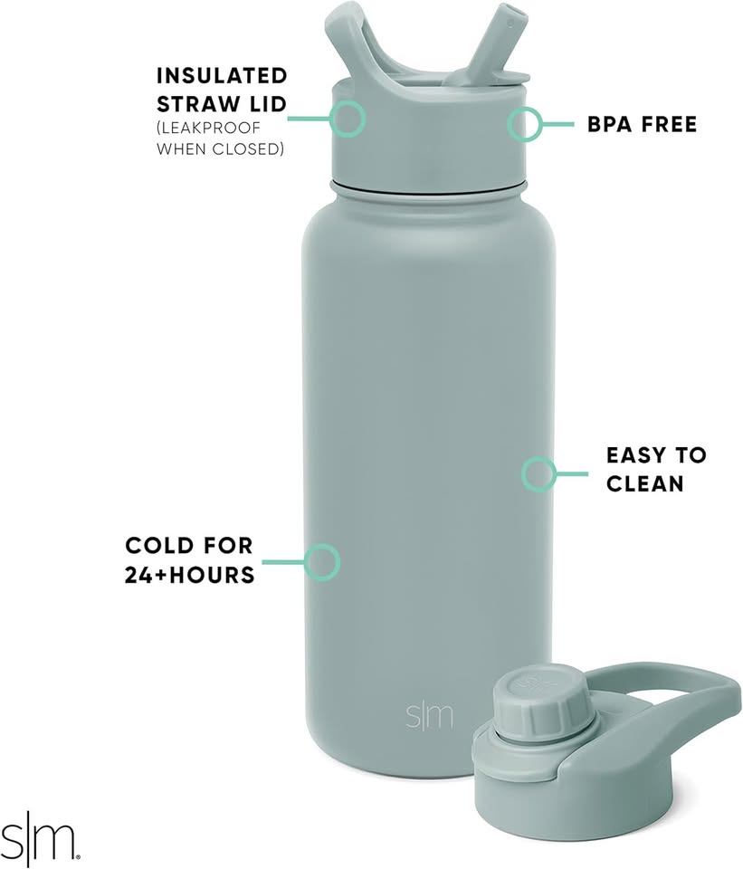 32oz Simple Modern Water Bottle with Straw and Chug Lid