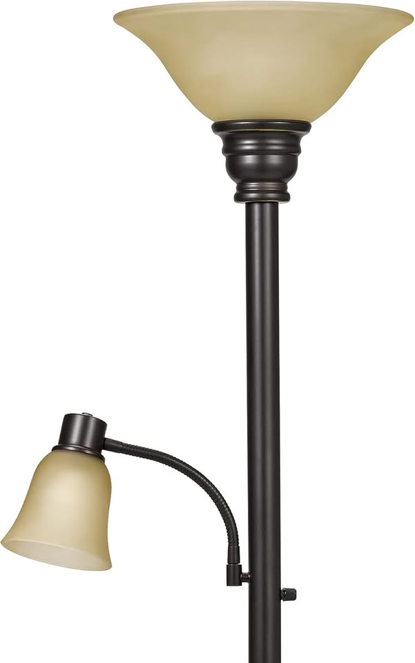 71" Floor Lamp with Reading Light - Bronze