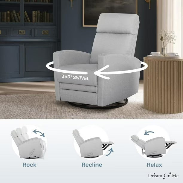 Dream On Me Chatham Swivel Glider Recliner