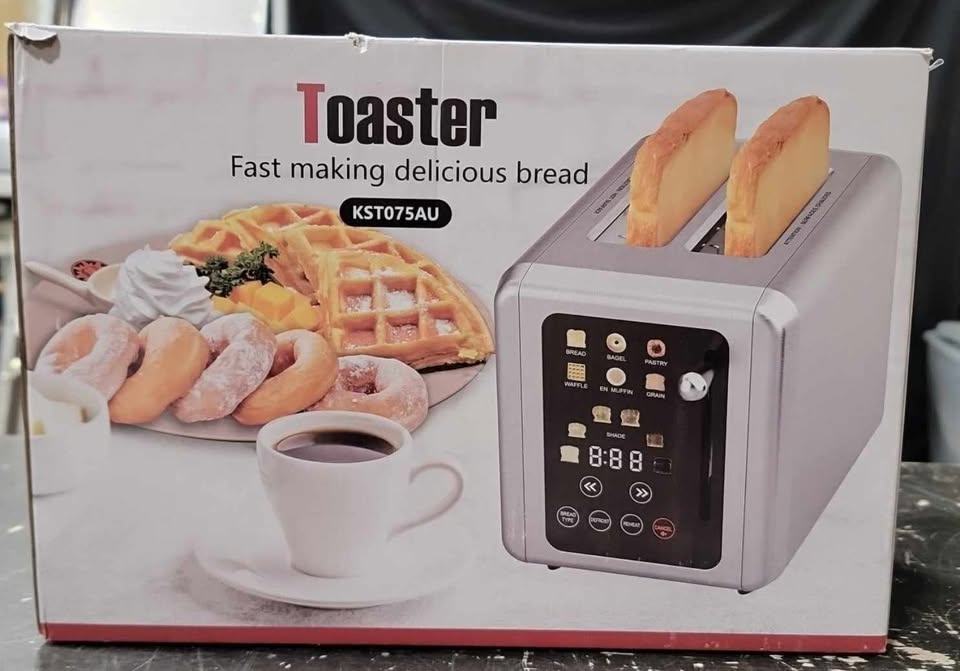 2 Slice Touchscreen Toaster - Stainless Steel Toaster with Wide Slot