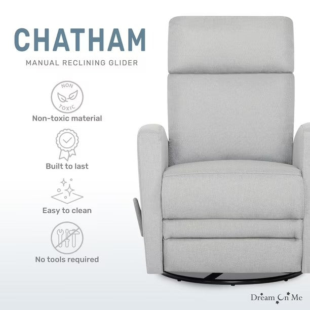 Dream On Me Chatham Swivel Glider Recliner