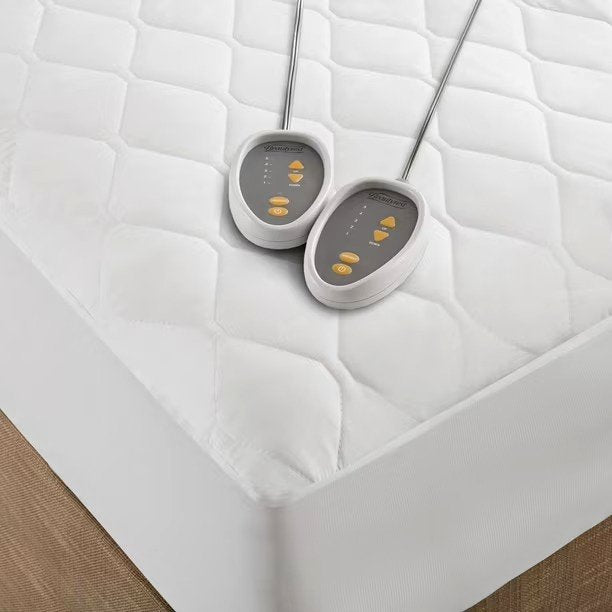 Cotton Blend Heated Mattress Pad Queen