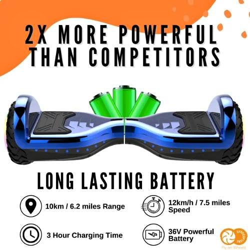 Gyrocopters PRO 6.0 Off-Road Hoverboard (Blue) | UL 2272