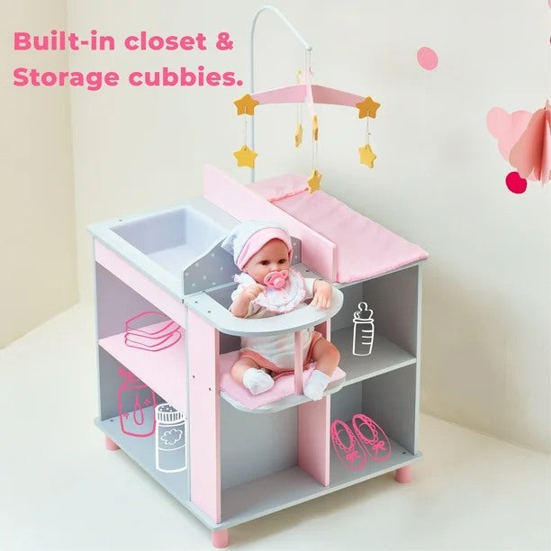 Kids Baby 16" Doll Changing Station Playset