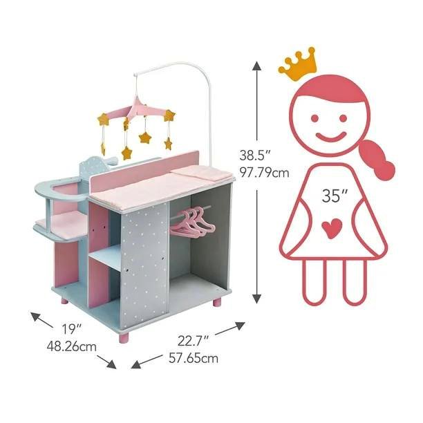 Kids Baby 16" Doll Changing Station Playset