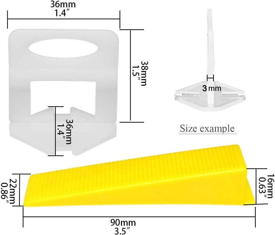 Tile Leveling System 1/8 Inch Kit-1000 Pieces