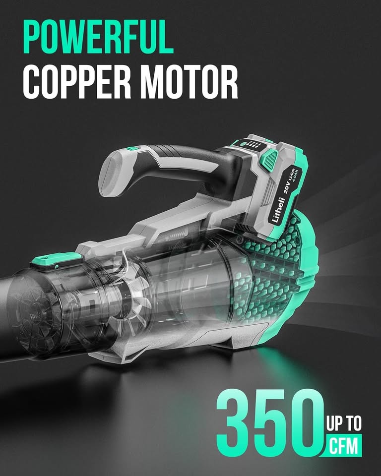 Litheli 20V Cordless Leaf Blower Battery Powered