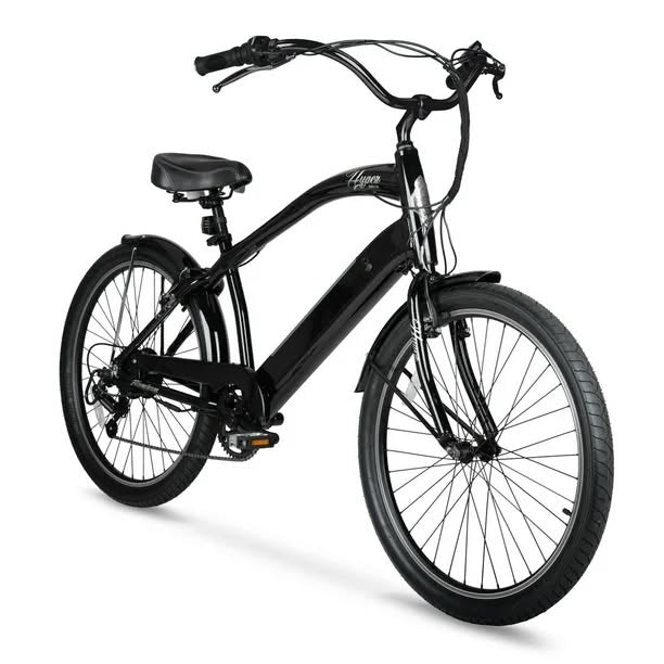 26" Hyper Men's 36V Electric Cruiser E-Bike with Pedal-Assist
