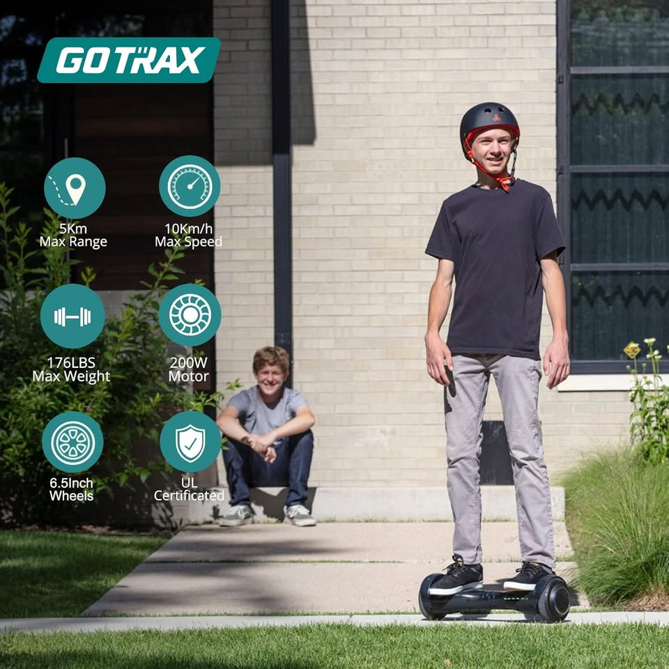 GOTRAX FX3 Hoverboard with LED 6.5 inch Wheels