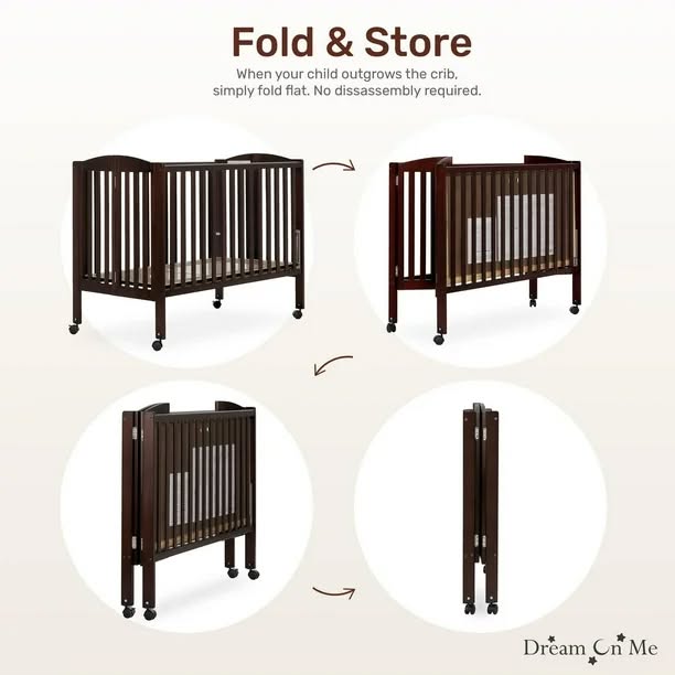 Dream On Me Folding Full-Size Crib