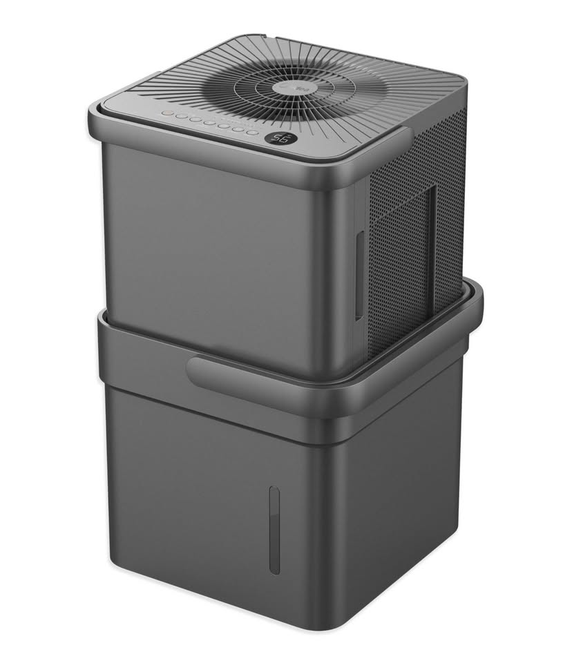 Compact 35 Pint Cube Dehumidifier with Smart Wi-Fi For Home & Basement