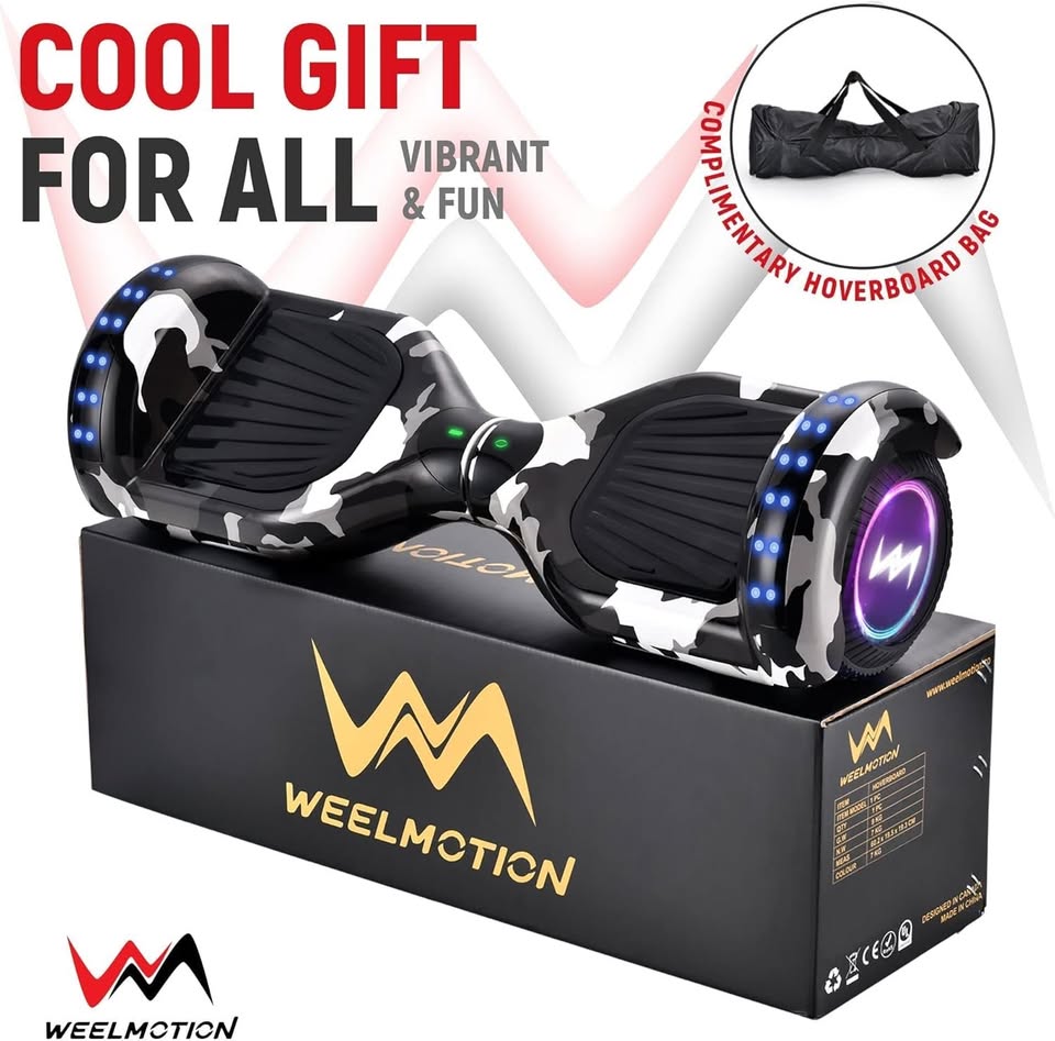 6.5" Camo Black Hoverboard with Music Speaker