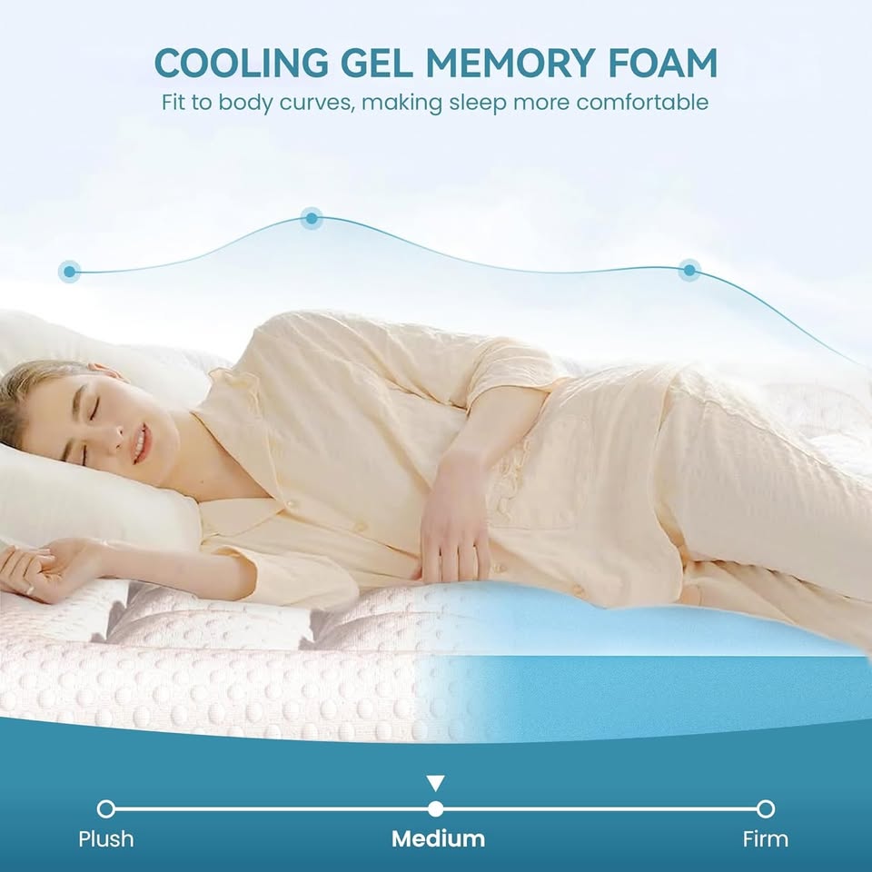 3" Twin Size Mattress Topper - Cooling Memory Foam