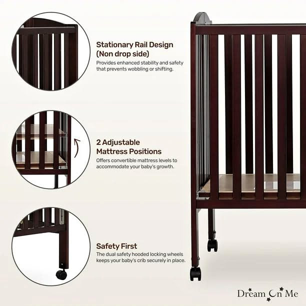 Dream On Me Folding Full-Size Crib