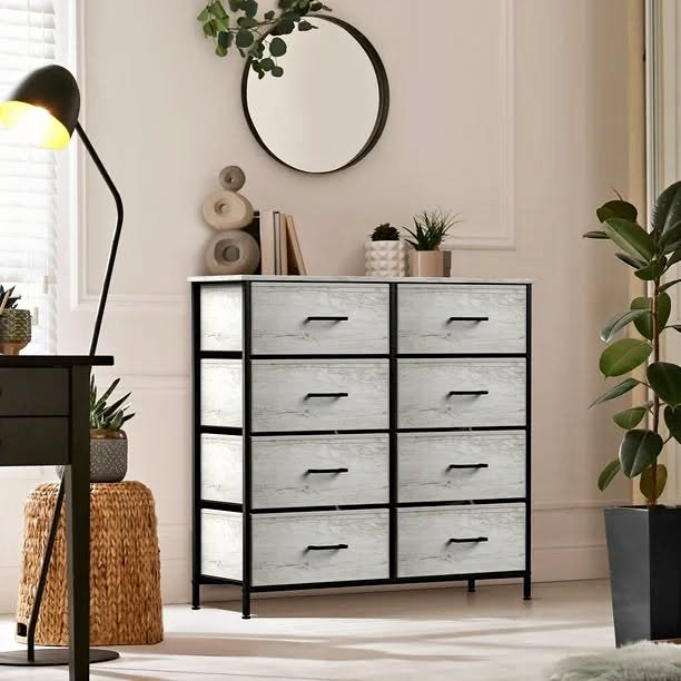 Sorbus Dresser with 8 Faux Wood Drawers