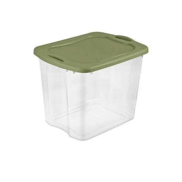 Sterilite 90 L EZ Carry Clear/Sage Legume