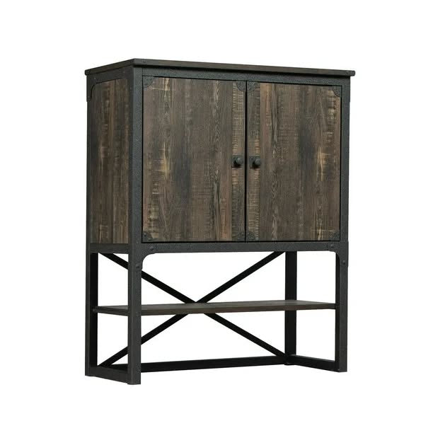 Sauder® Steel River Hutch - Carbon Oak