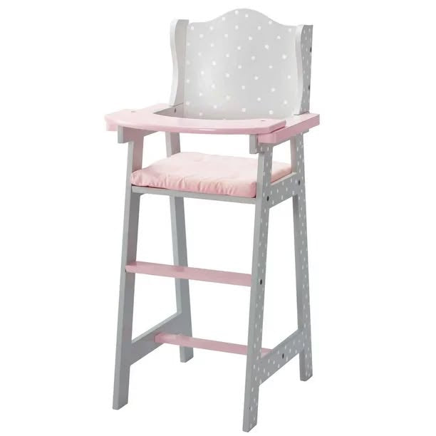 Teamson Kids Grey Doll High Chair by Olivia's World