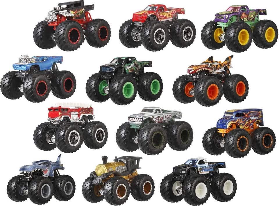 12 Pack Hot Wheels Monster Trucks 1:64