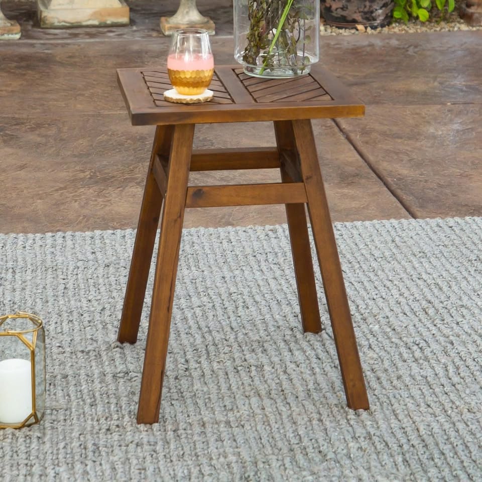 Walker Edison Outdoor Patio End/Side Table