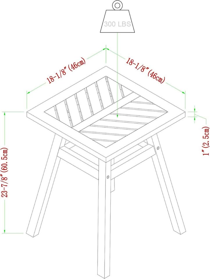Walker Edison Outdoor Patio End/Side Table