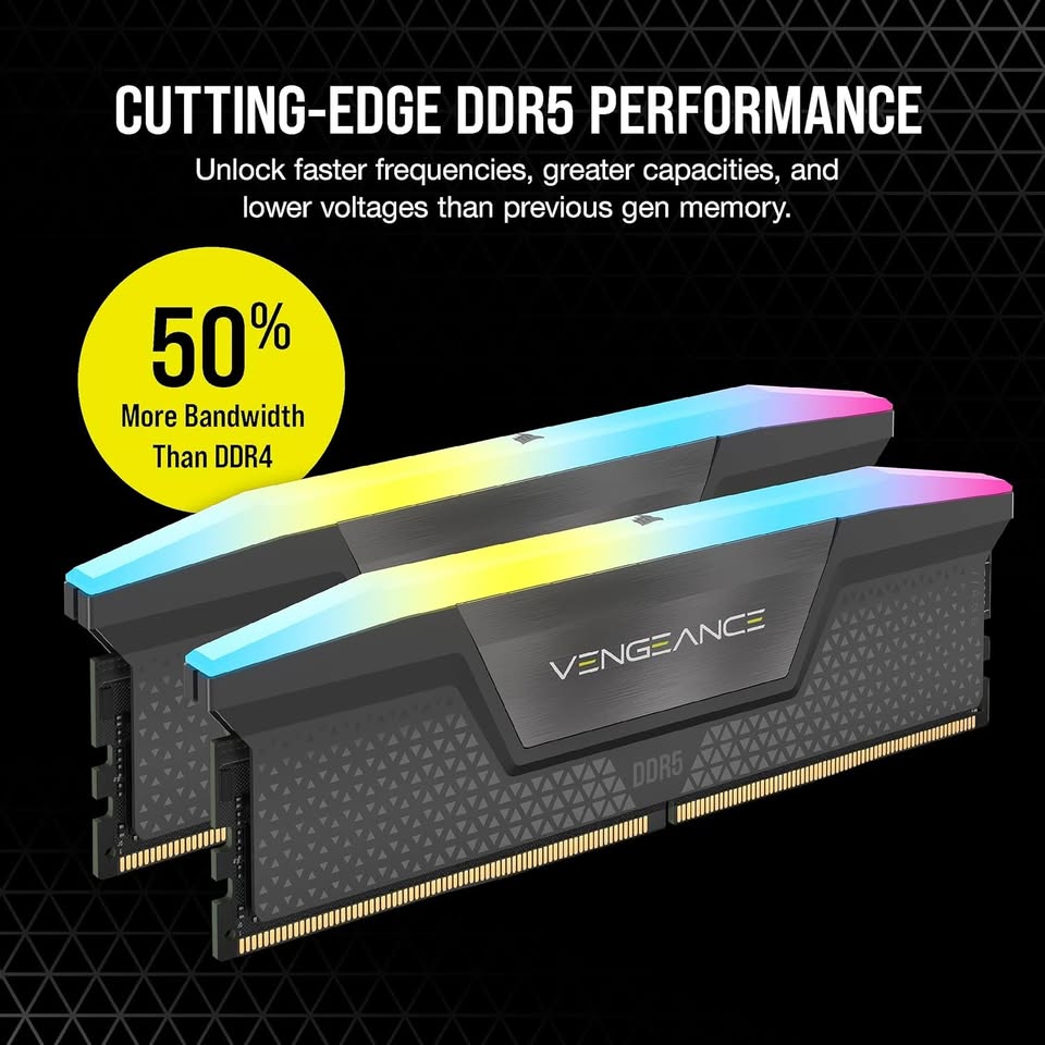 Corsair Vengeance RGB DDR5 64GB 6000MHz Intel Memory