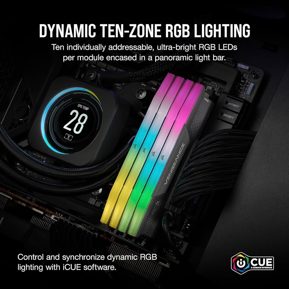 Corsair Vengeance RGB DDR5 64GB 6000MHz Intel Memory