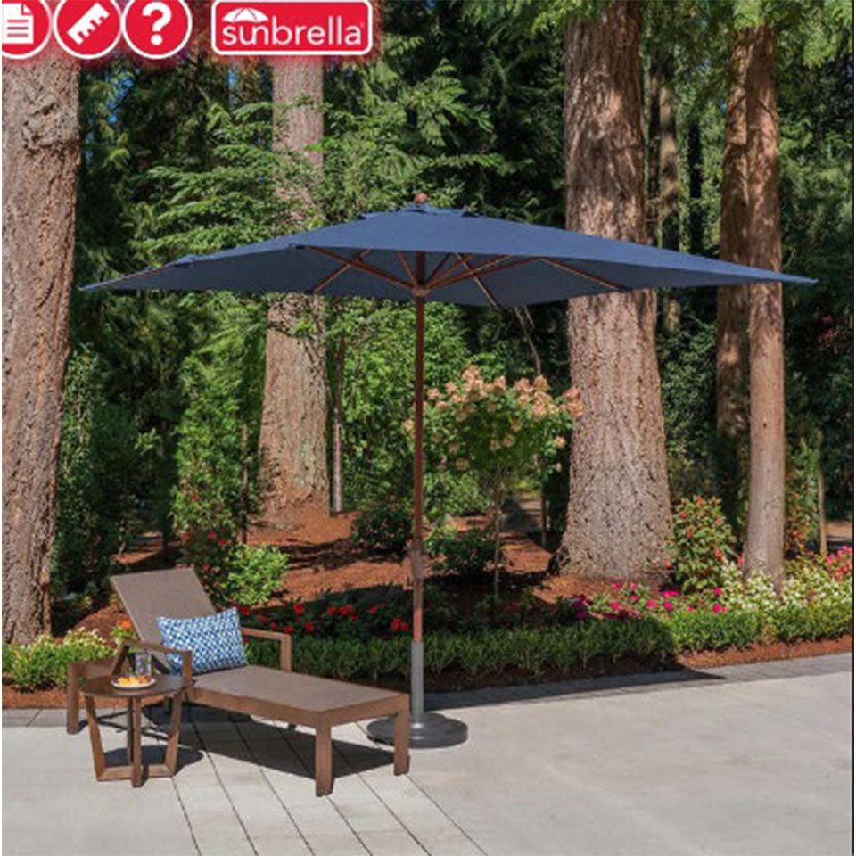 10' Square Sunbrella® Umbrella - Navy Blue